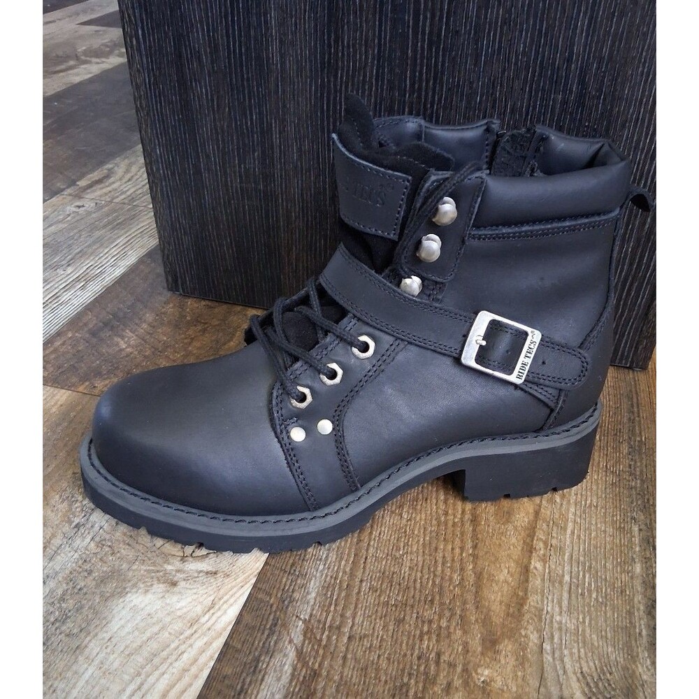NWT! Men's Ride Tec 6" Genuine Leather Biker Boot, Style 8143, Size 9M